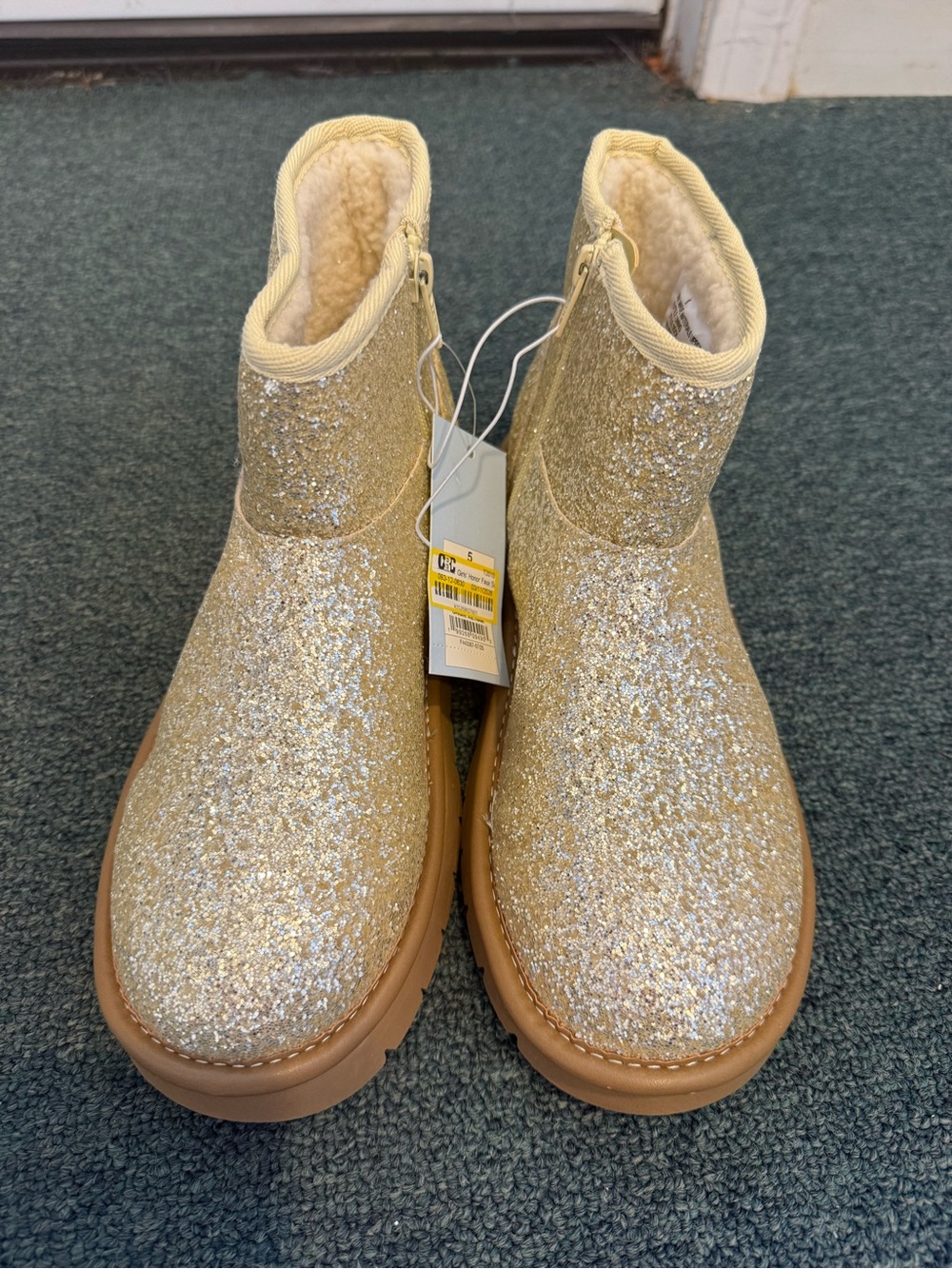 Target Kids Gold Glitter Boots